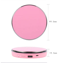 Load image into Gallery viewer, Rechargeable Compact Makeup Mirror with Light and Power Bank
